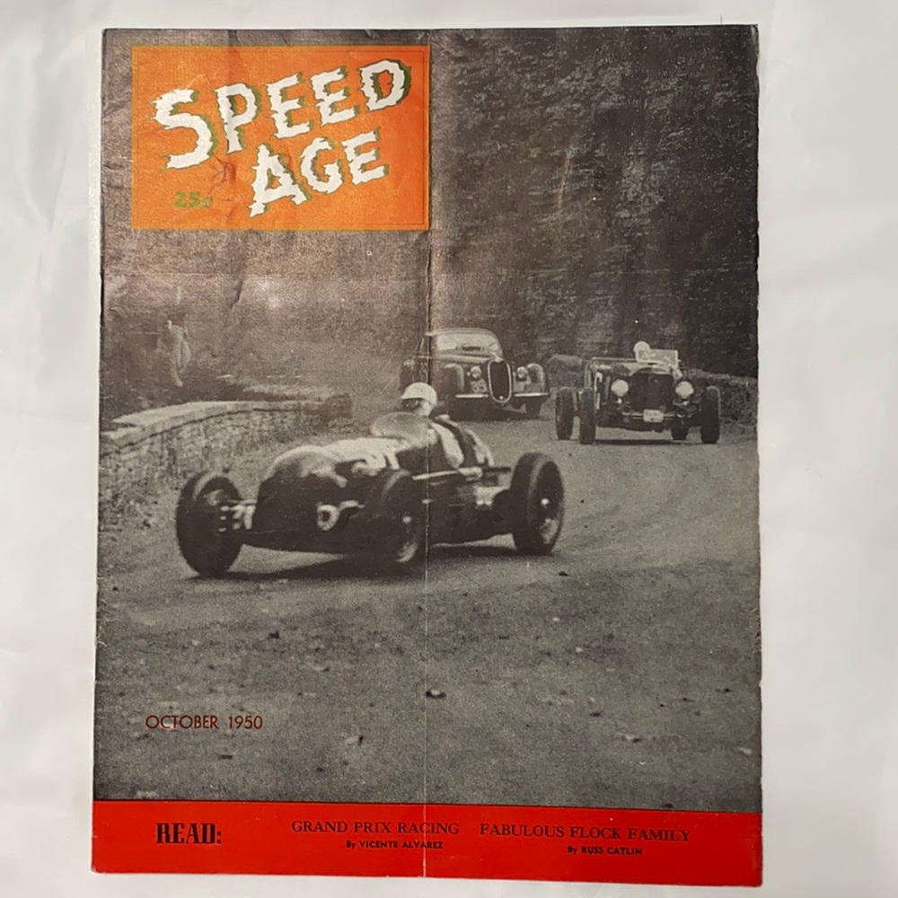 SPEED AGE MAGAZINE - OCTOBER 1950 - GRAND PRIX RACING ON COVER - VOL 4 N…